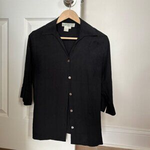 %100 Silk 3/4 Sleeve Shirt